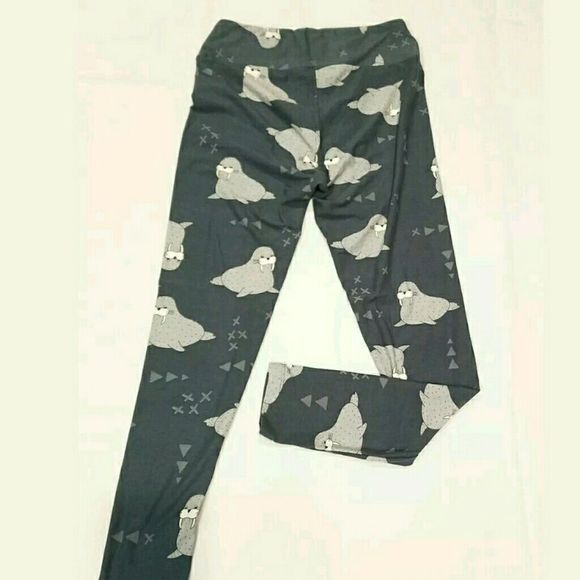 Lularoe Leggings Walrus Print Unicorns One Size - Picture 1 of 3